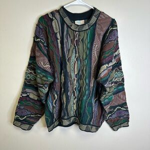COOGI Multicolor Textured Men's Sweater vintage